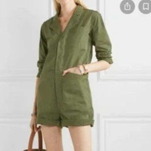 Alex Mill Expedition Shorts Jumpsuit Army Olive, Small